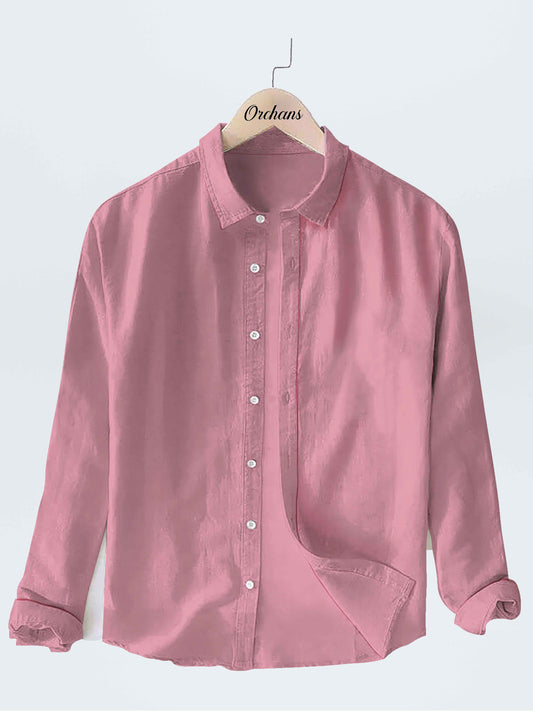 Button Down Plain Baby Pink Shirt