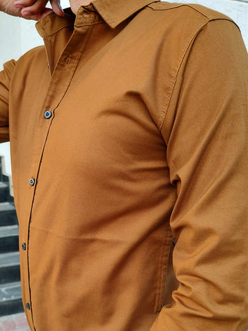 Button Down Plain Syrup color Shirt