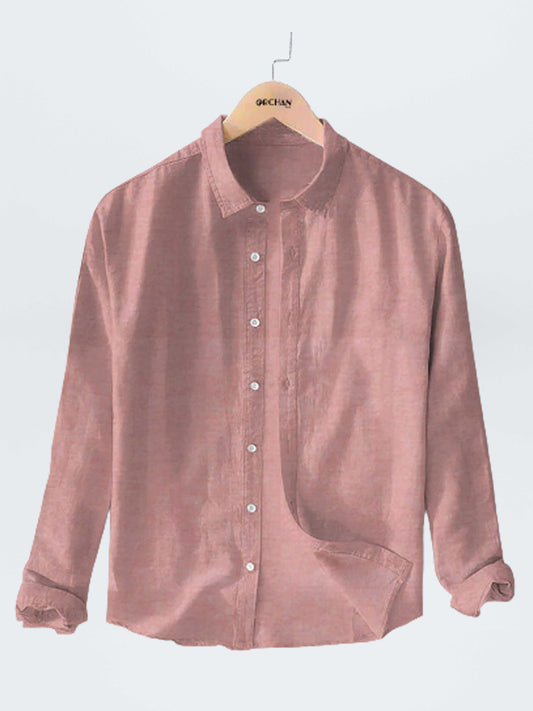 Plain Light Peach Button Down Shirt