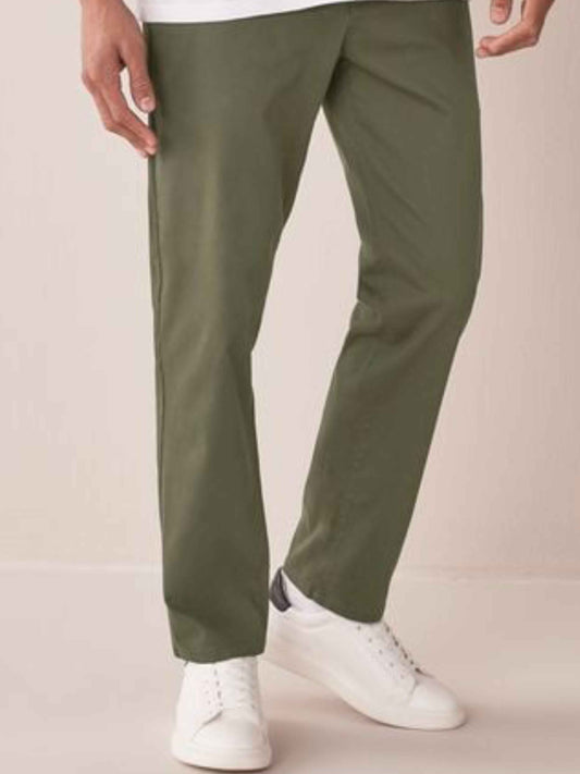 Slim Fit Mint Green Textured Cotton Pant