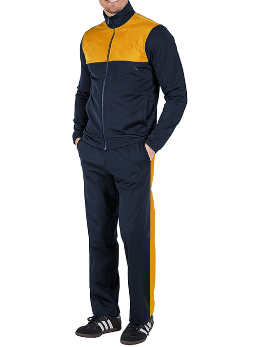 Organic Men`s Stylish Yellow Stipped Track Suit