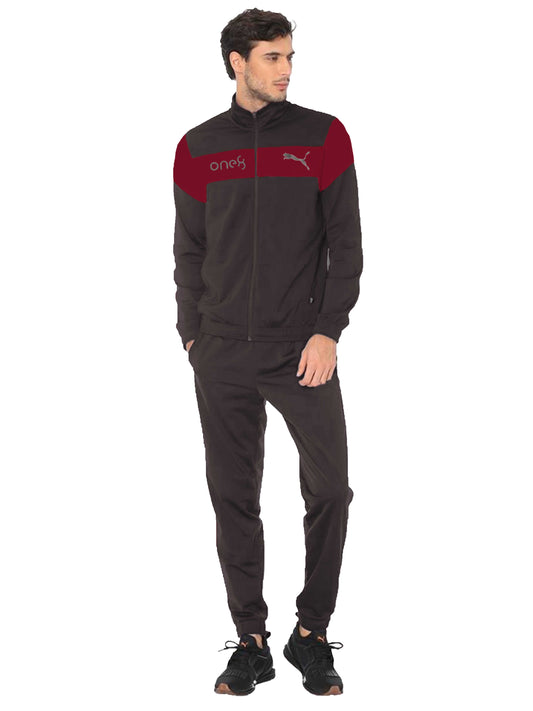 Fleece Track Suit Set With Red Stripe