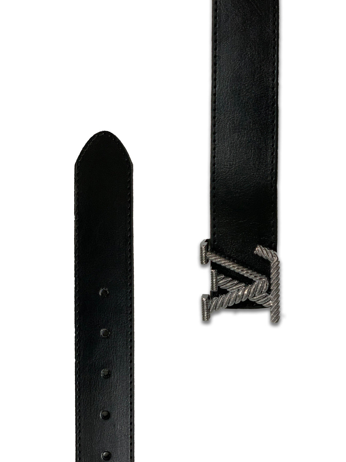 Louis Vuitton, Accessories, Authentic Black Calfskin Leather Silver Lv  Logo Oval Buckle Belt 832